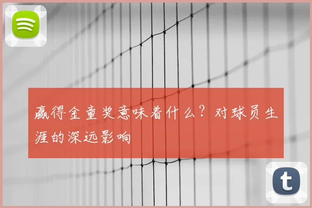 赢得金童奖意味着什么？对球员生涯的深远影响